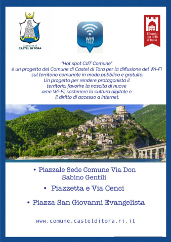 Castel di Tora Borgo connesso Wi-Fi Pubblico "Hot Spot CdT Comune "